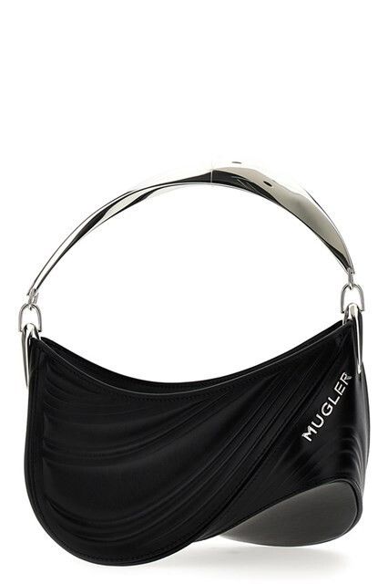 Mugler MUGLER Black Spiral Top Handle Bag New & Authentic Size ONE SIZE - 4 Thumbnail