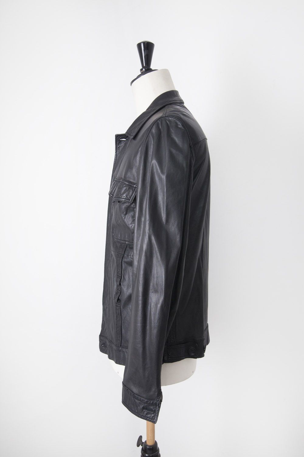 Rick Owens SS07 black leather shirt Size US S / EU 44-46 / 1 - 4 Thumbnail