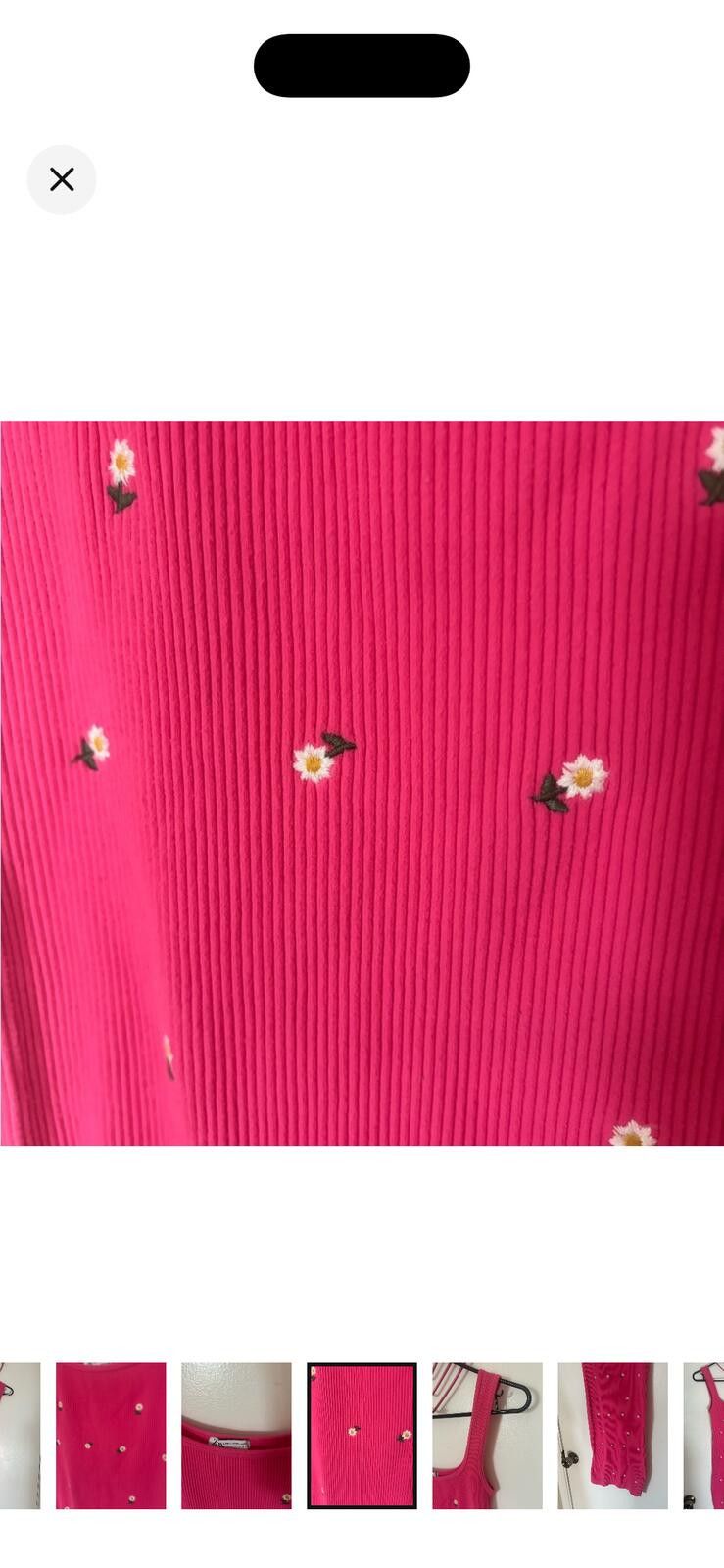 Zara (ZARA) Pink Sleeveless Dress with Floral Accents Size M / US 6-8 / IT 42-44 - 4 Thumbnail