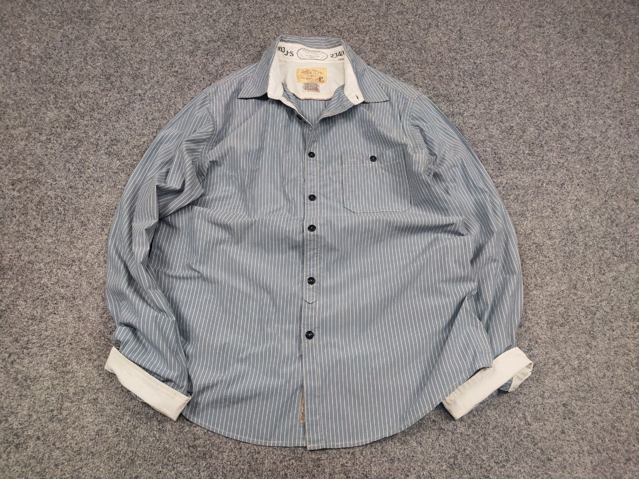 J.A.C.H.S. Mfg. Co. Vintage Jachs superior quality American Striped Button Shirt Size US XL / EU 56 / 4 - 2 Thumbnail
