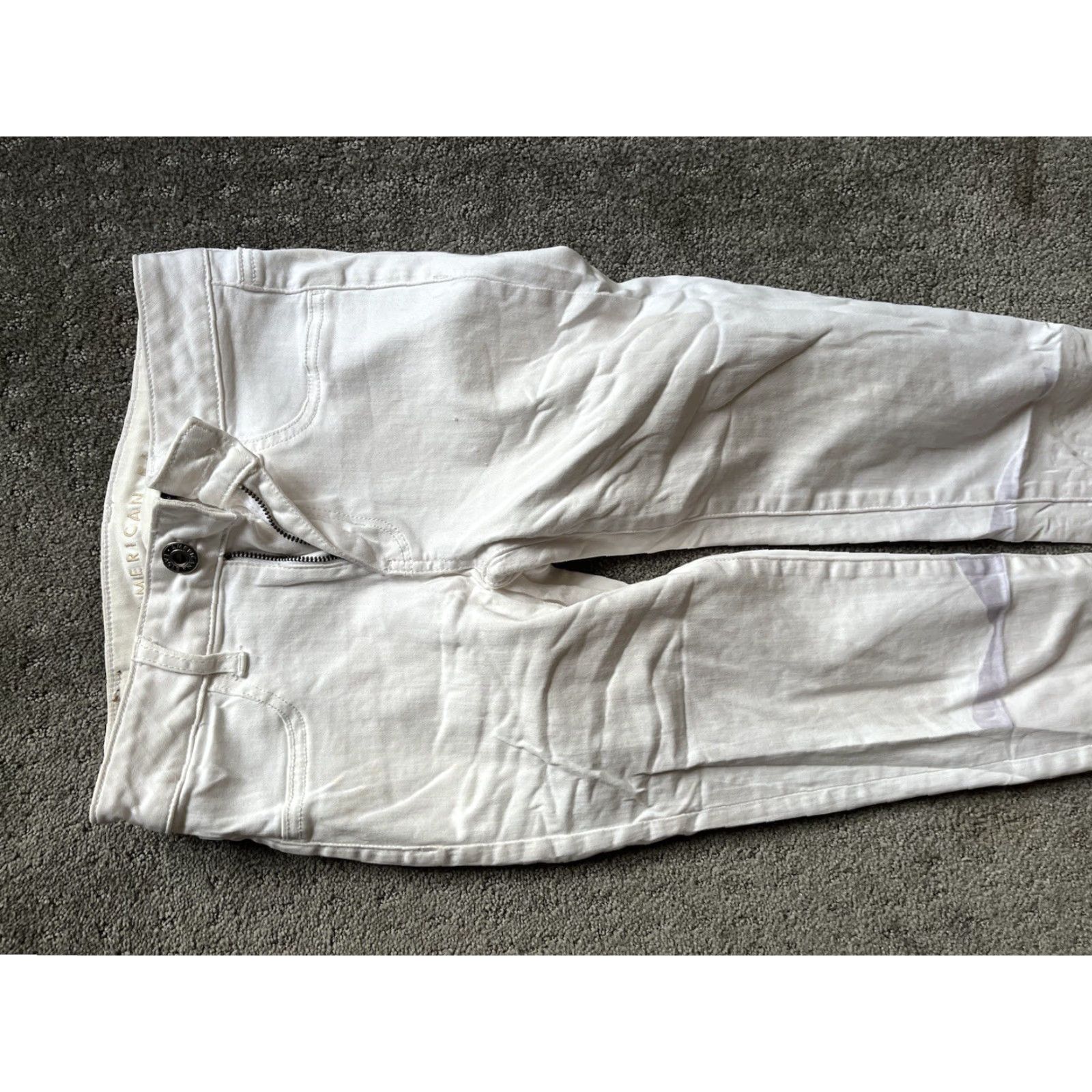 American Eagle Outfitters VINTAGE American Eagle Women’s Jegging Pants Shorts Size 0 White Stretch Denim Size 25" / US 0 / IT 36 - 4 Thumbnail