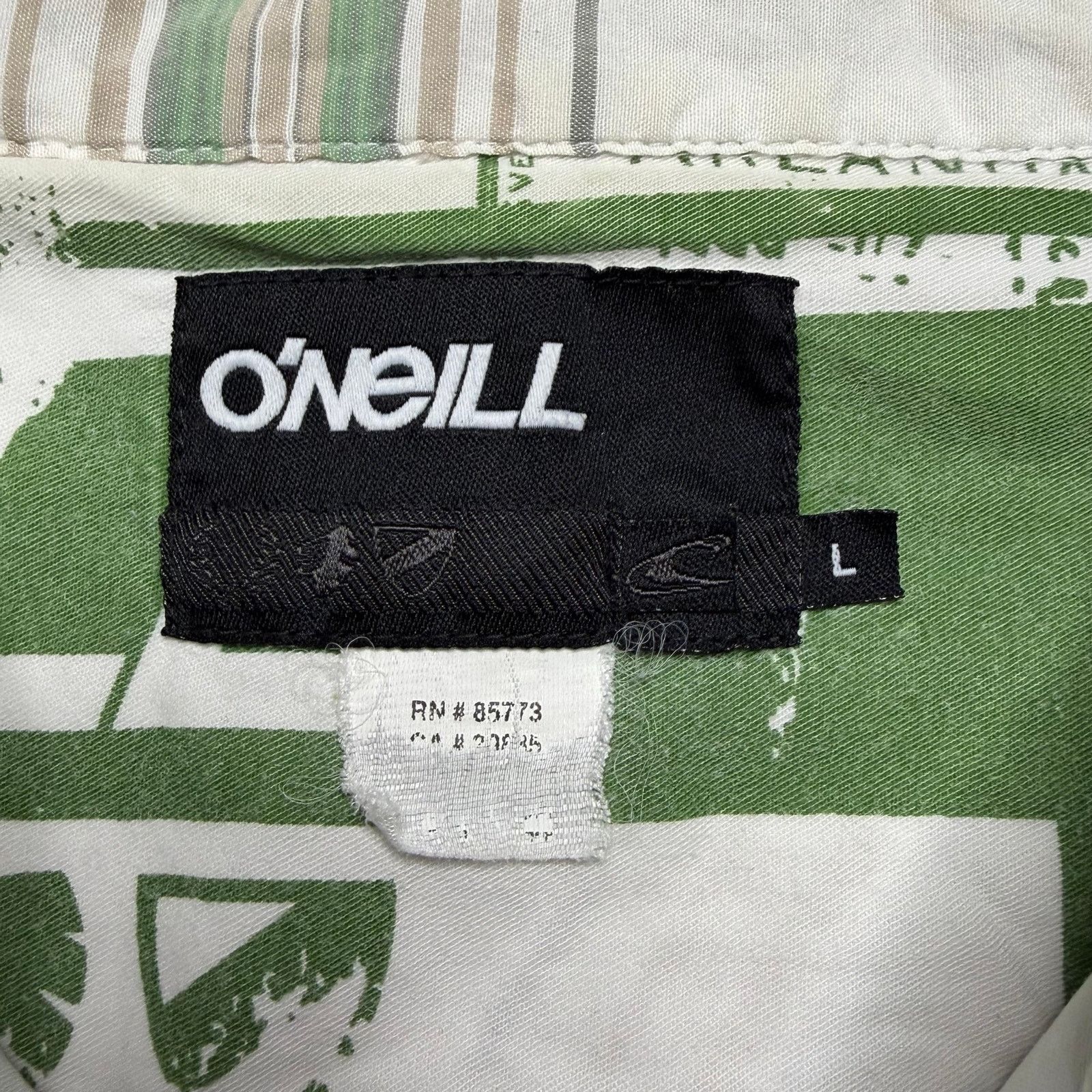 O'Neill O’Neill Plaid Button Up Shirt Men’s Large White Green Shirt Size US L / EU 52-54 / 3 - 3 Thumbnail