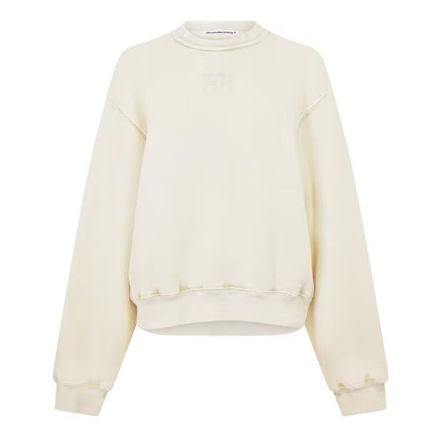 Alexander Wang o1g2r1mq0824 Terry Puff Paint Sweater in Cream Size XS / US 0-2 / IT 36-38 - 1 Thumbnail