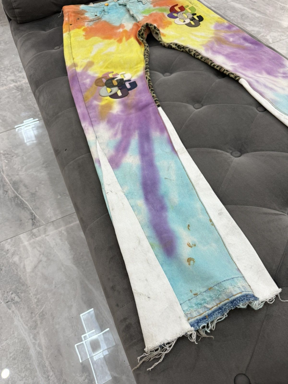 Gallery Dept. Gallery Dept. GG Tie Dye Flare Jeans Size US 32 / EU 48 - 4 Thumbnail