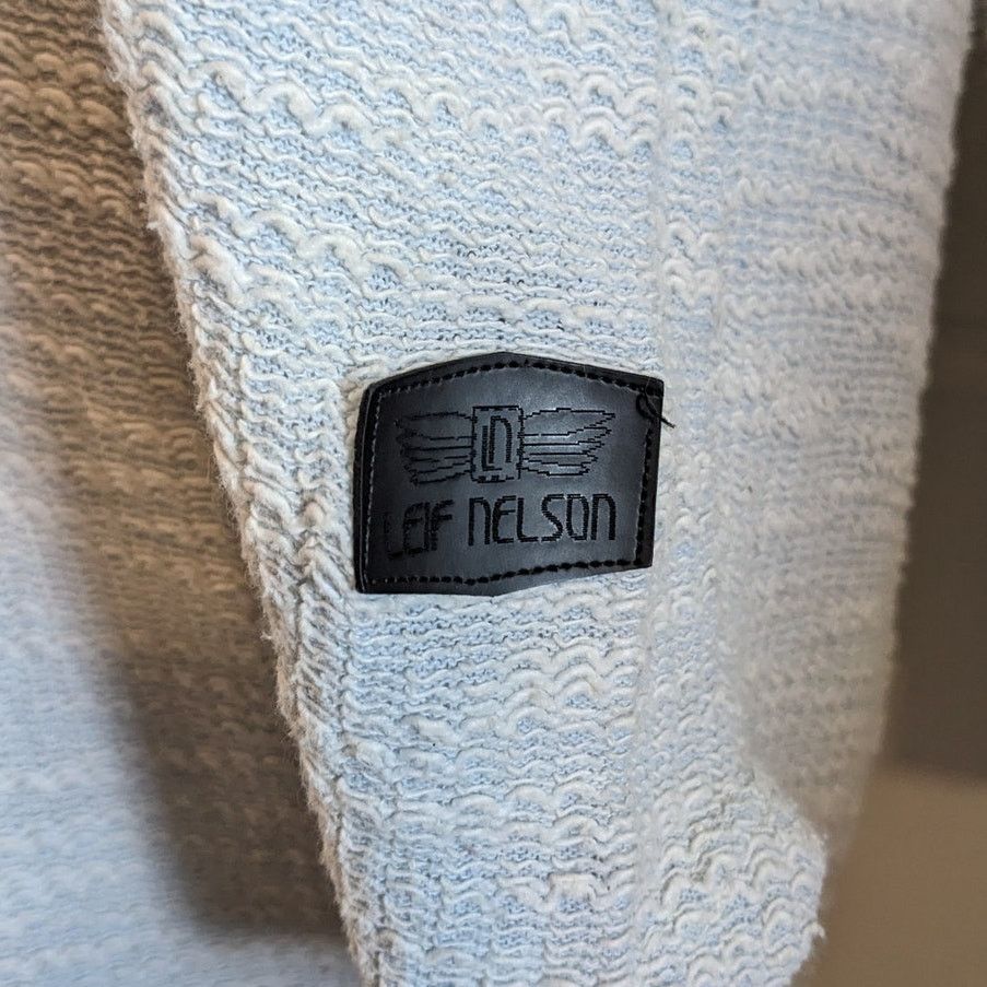Other Leif Nelson Sky Blue Two Tone Textured Knit Sweater Large Size US L / EU 52-54 / 3 - 2 Thumbnail