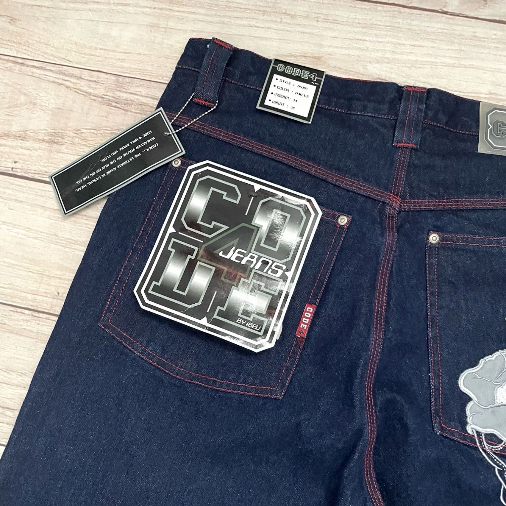 Fubu VINTAGE Chubiggie Jeans Denim Baggy NY Skate 38x34 Men's 90s 2000s JNCO Style 38x34 Blue Regular Baggy Size US 38 / EU 54 - 4 Thumbnail