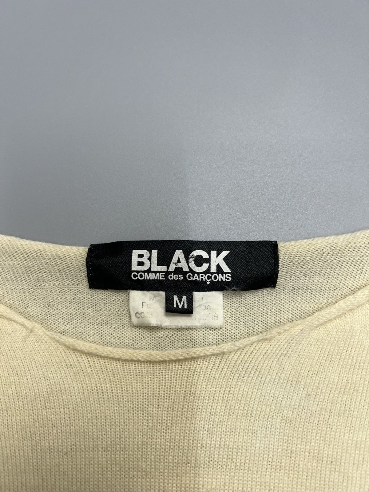 Comme des Garcons × Comme des Garcons Black × Comme des Garcons Homme 2015 Spring Black CommeDesGarcons 'Distressed Wool' Sweater Size US M / EU 48-50 / 2 - 2 Thumbnail
