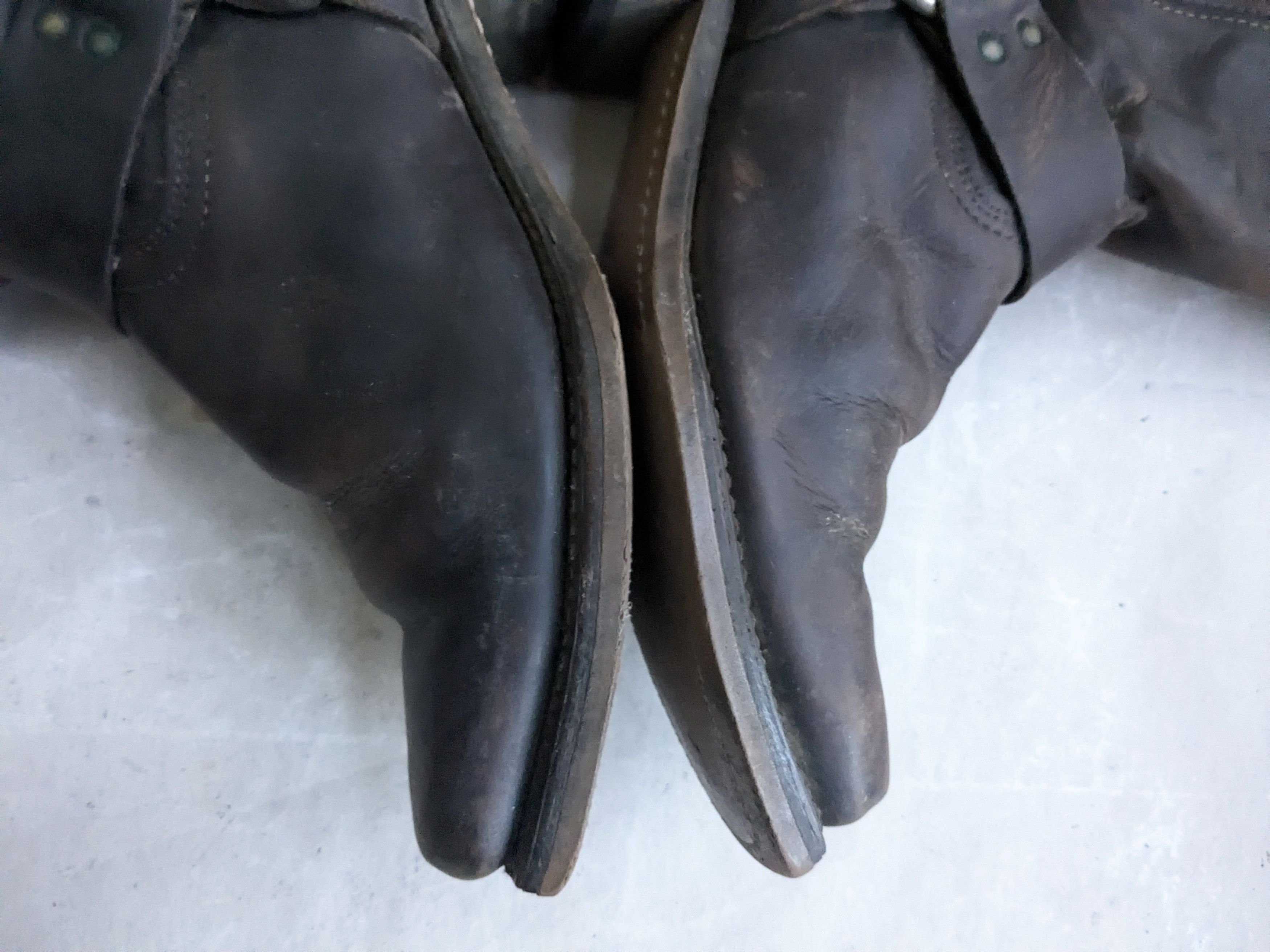 Genuine Leather Harness Boots Brown Leather 10 M Leather Buckle Size US 10 / EU 43 - 8 Thumbnail