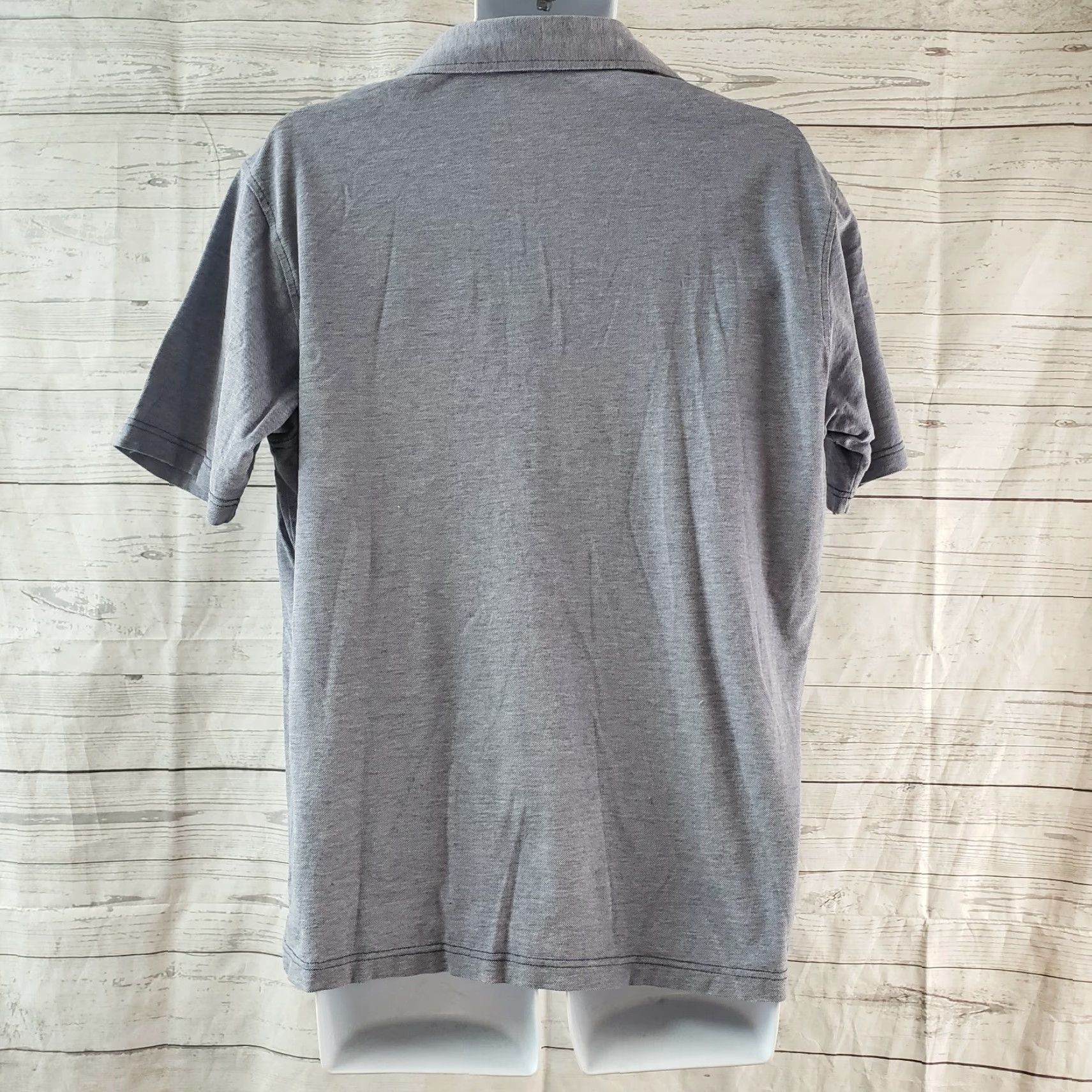 Peter Millar Peter Millar Polo Mens Solid Blue Cotton Short Sleeve Tailored Fit Large Size L Shirt Mens Blue Polo Size US L / EU 52-54 / 3 - 3 Thumbnail