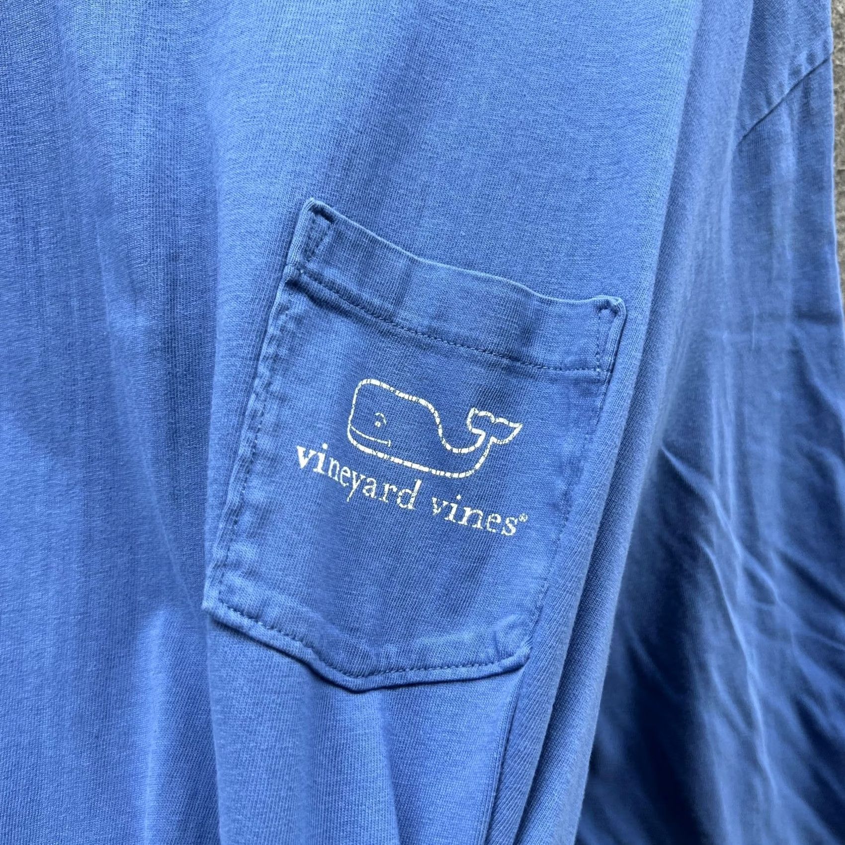 Vineyard Vines Vineyard Vines Shirt Mens 2XL Blue Long Sleeve Pocket Whale Graphic Logo Size US XXL / EU 58 / 5 - 4 Thumbnail