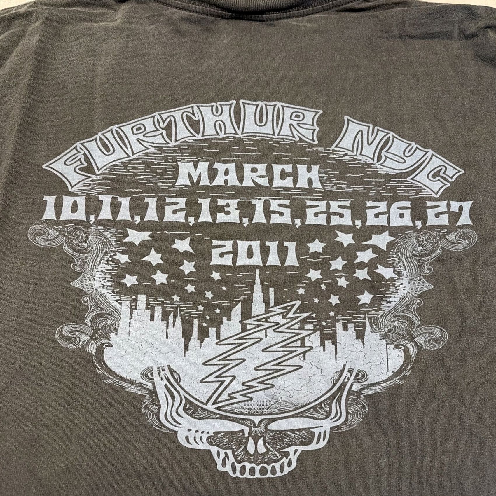 Comfort Colors FURTHUR Grateful Dead Bob Weir 2011 New York City T Shirt RARE NWOT XL Size US XL / EU 56 / 4 - 5 Thumbnail