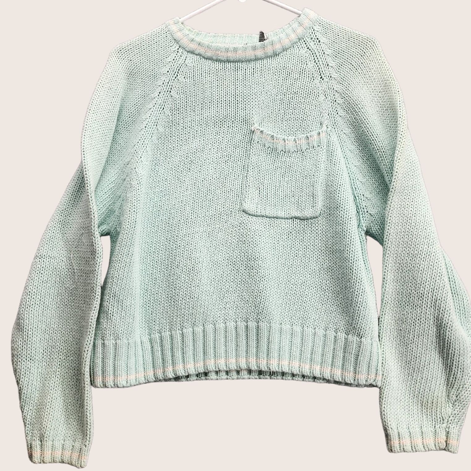 Vintage VINTAGE Cristina Knit Pullover Sweater Medium Sea Green Distressed Women M Green Pullover Knit Sweater Mens Womens Boys Girls Size M / US 6-8 / IT 42-44 - 1 Thumbnail
