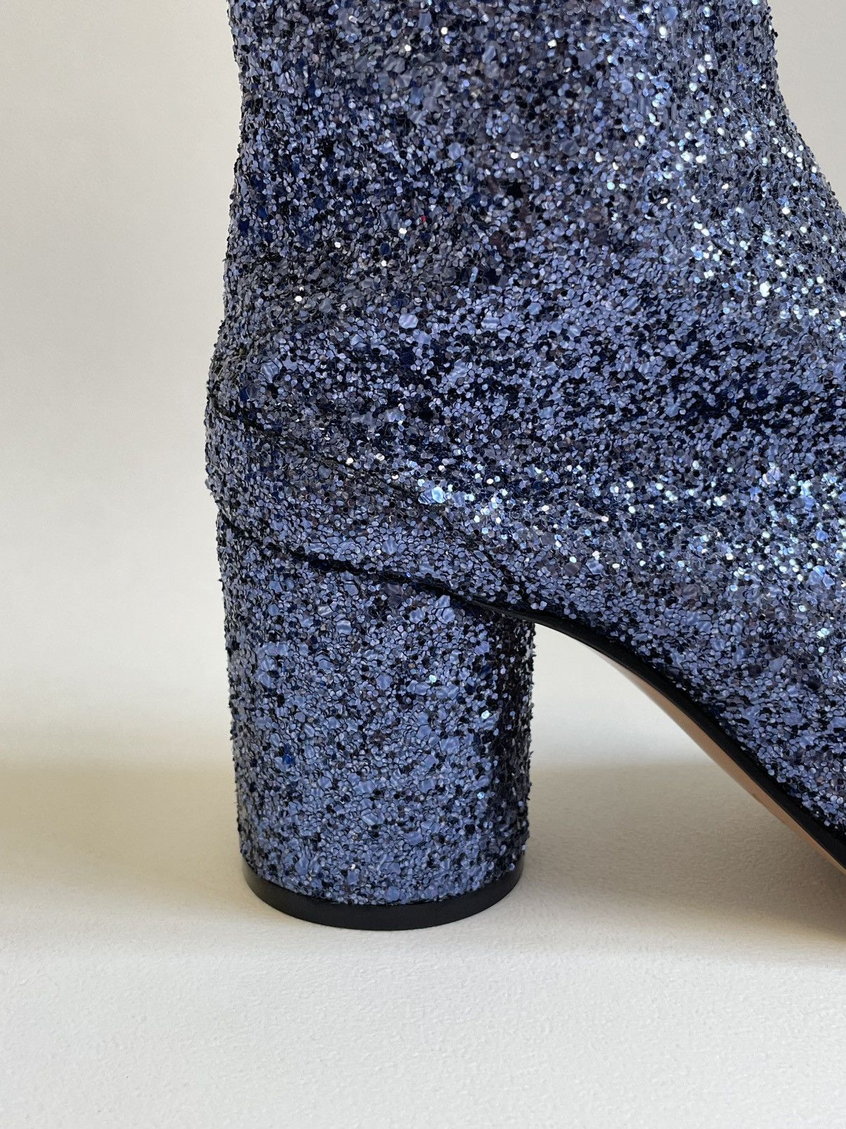 Maison Margiela Metallic Blue Glitter Tabi Boots Size US 6 / IT 36 - 8 Thumbnail