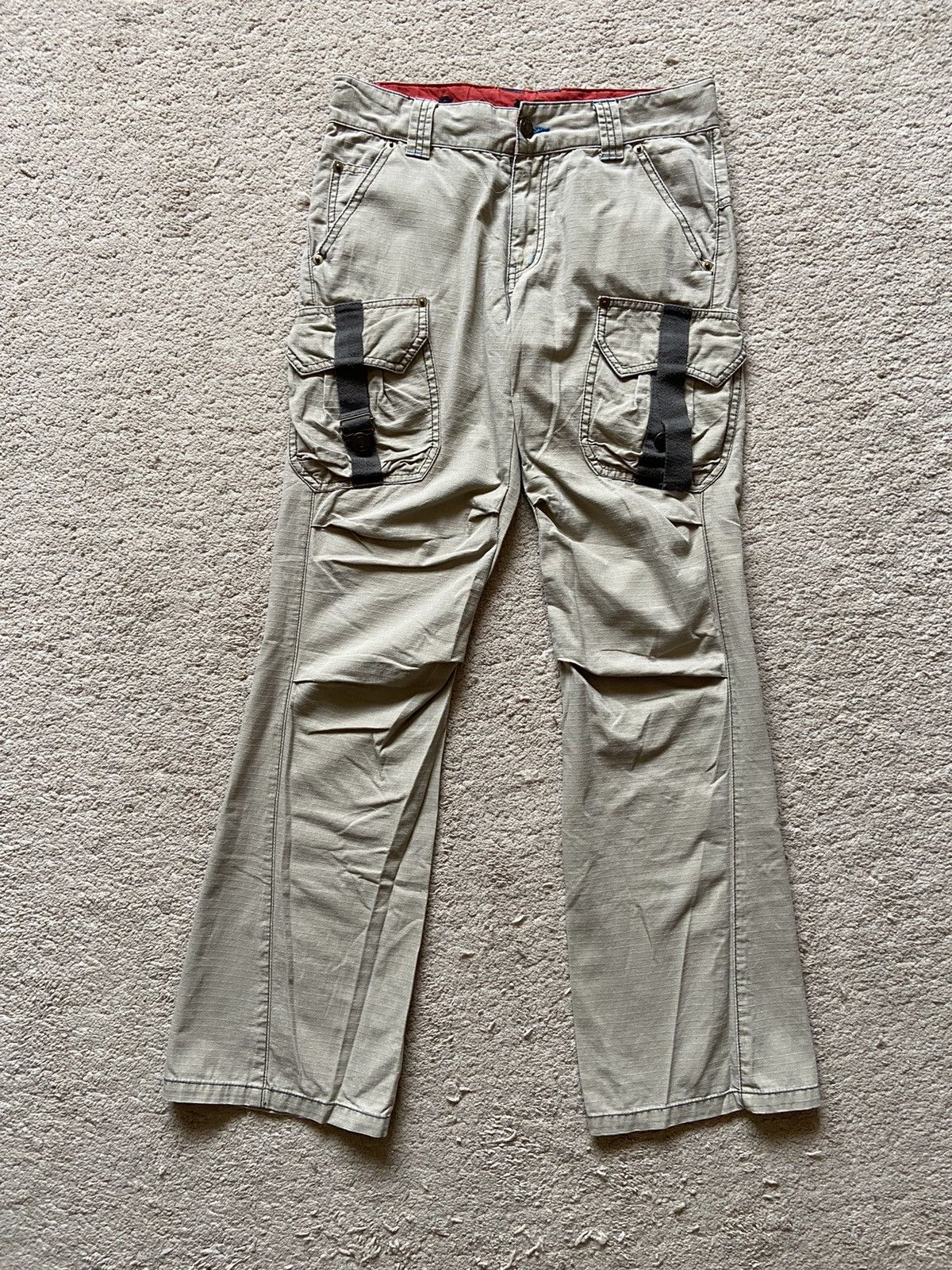 14th Addiction × Japanese Brand Vintage Ba-tsu Cargo Ripstop Flare Pants Size US 29 - 3 Thumbnail