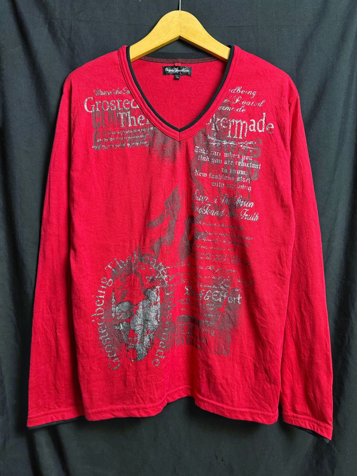 Hysteric Glamour × If Six Was Nine × Japanese Brand Remakgear Poem Skulls Long Sleeve Size US L / EU 52-54 / 3 - 1 Thumbnail