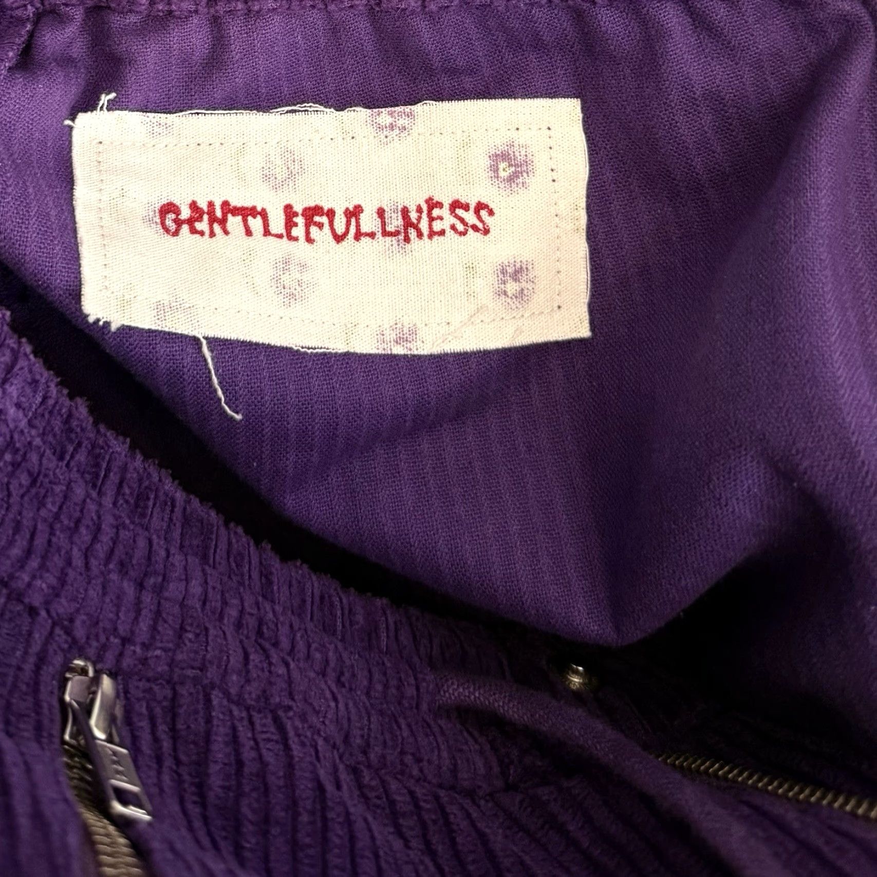 Gentle Fullness Gentle Fullness Purple Corduroy Organic Cotton Trousers Pants XS Women Waist 13” Inseam 25” Ankle/Regular Zip Snap Cotton Corduroy Size 26" / US 2 / IT 38 - 4 Thumbnail