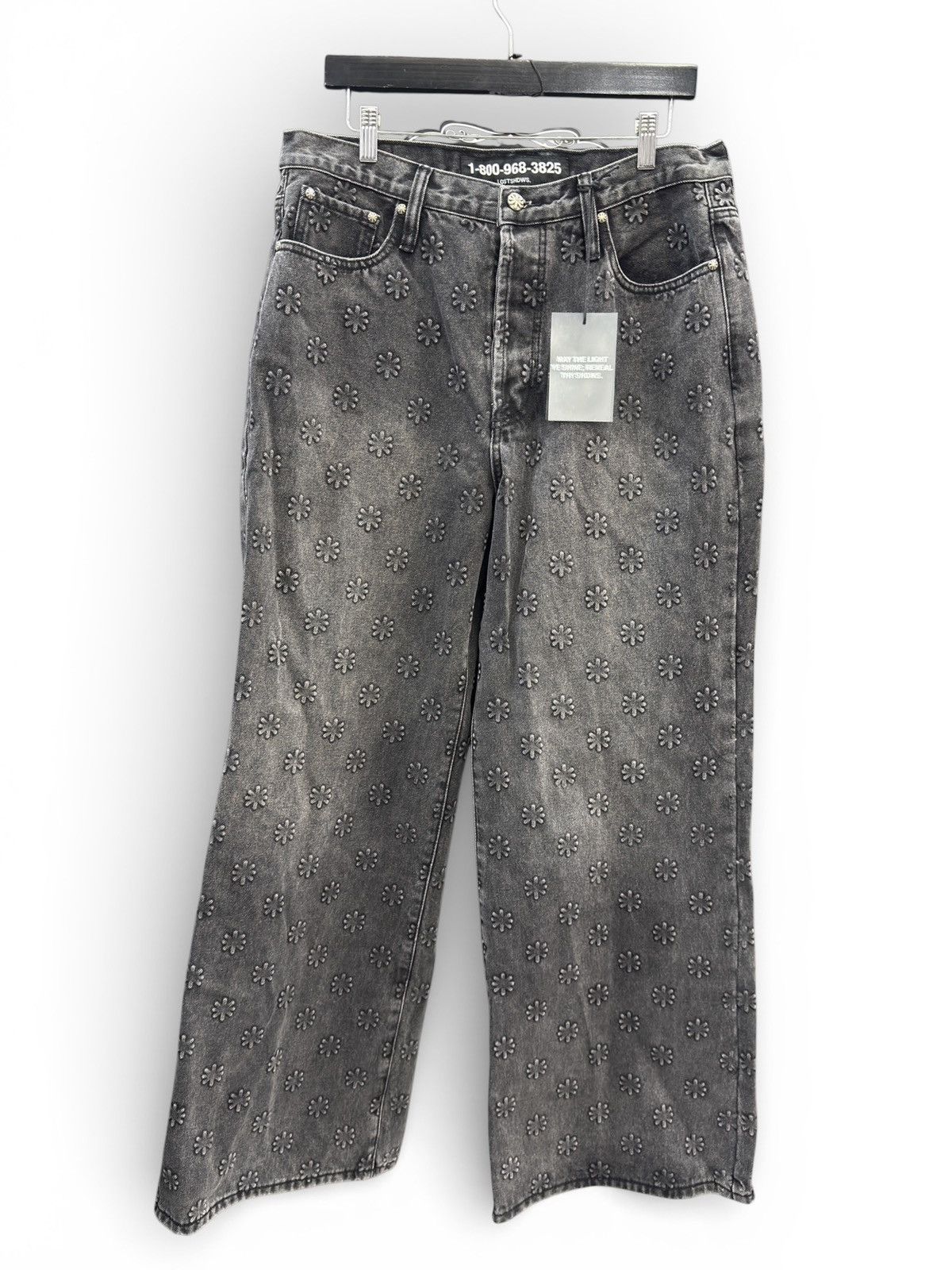 LOSTSHDWS LOSTSHDWS Wide Black Jeans Size US 32 / EU 48 - 1 Thumbnail