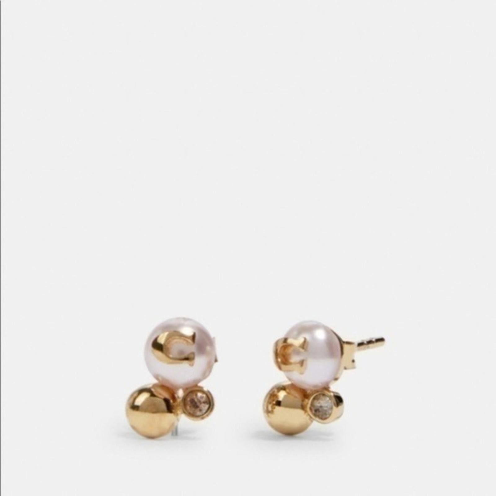 Coach Coach Pearl Stud Earnings With Gift Box NWT Size ONE SIZE - 1 Thumbnail