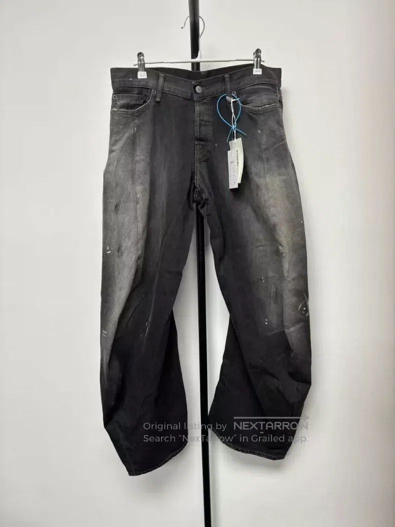 Acne Studios Acne Studios Ink-splashed loose, low-waisted, wide-leg, ex Size US 29 - 1 Thumbnail