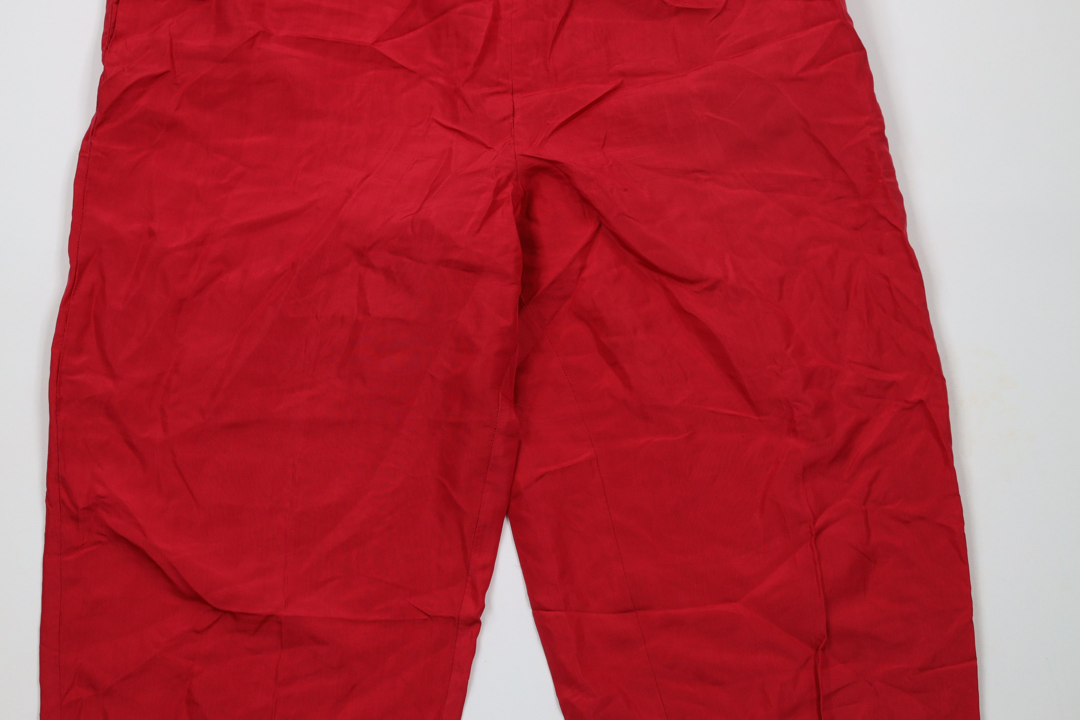 Diane von Furstenberg × Vintage Vintage 90s Diane von Furstenberg Lightweight Silk Pants Red Size 36" / US 14 / IT 50 - 3 Thumbnail