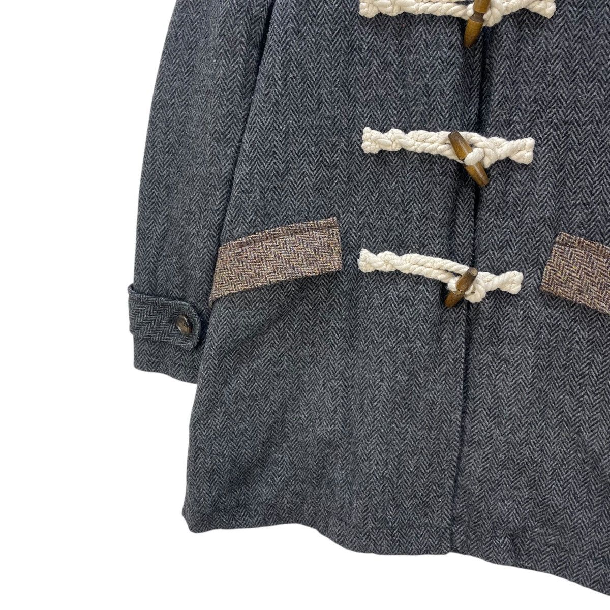 Harris Tweed 💥Harris Tweed Balmacaan X Japanese Brand Herringbone Jacket Size M / US 6-8 / IT 42-44 - 4 Thumbnail