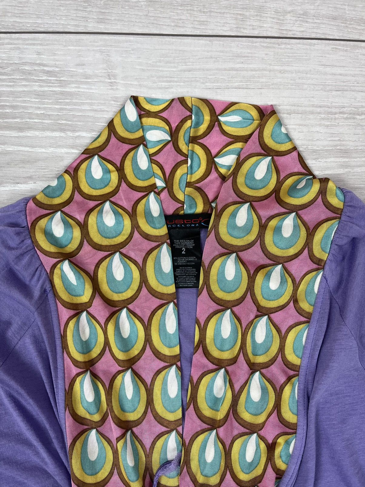 Custo Barcelona Custo Barcelona Y2K Multicolor Crop Top Blouse Size M / US 6-8 / IT 42-44 - 7 Thumbnail
