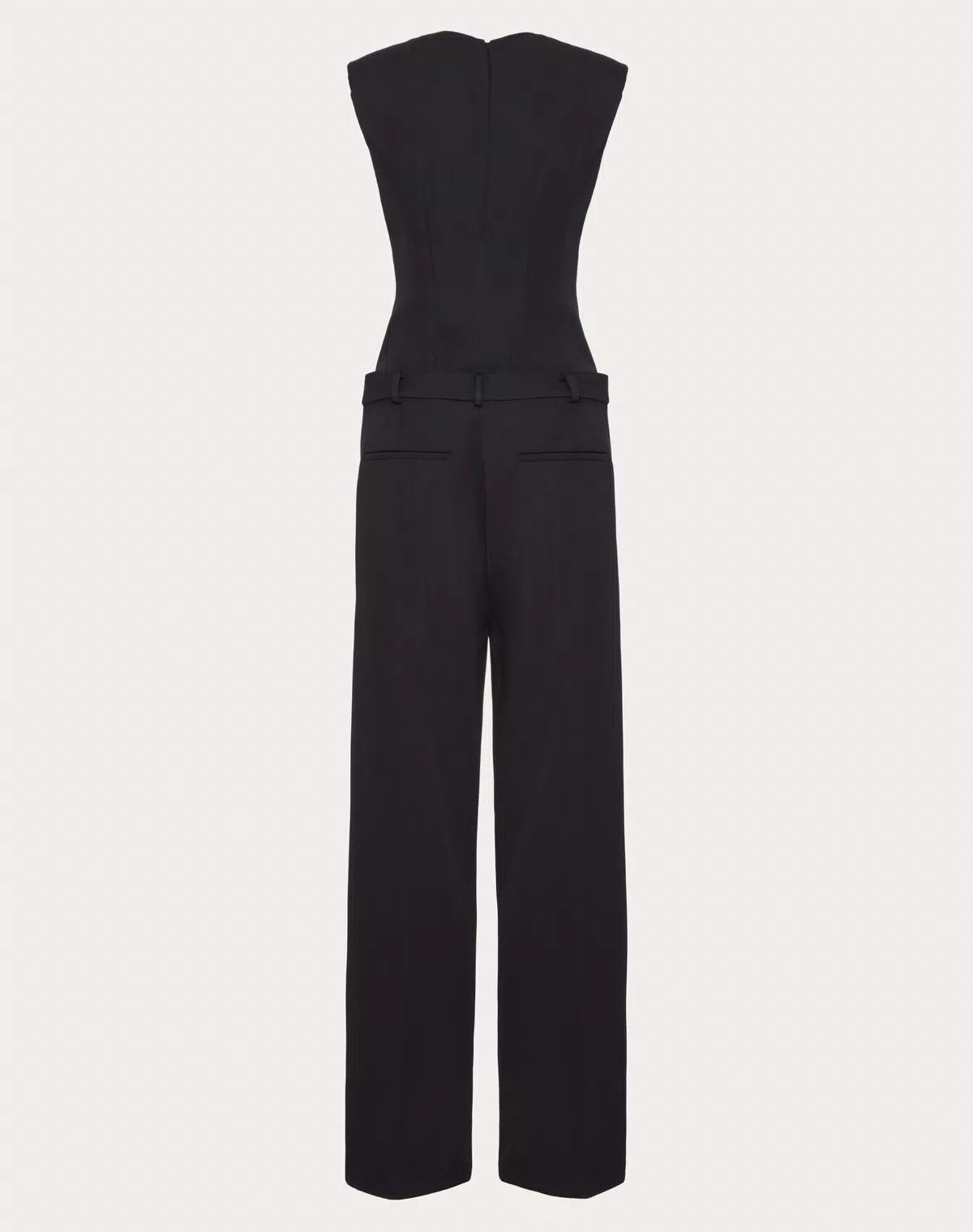 Valentino o1s1wg110426 Grisaille Jumpsuit in Nero Size 26" / US 2 / IT 38 - 2 Thumbnail
