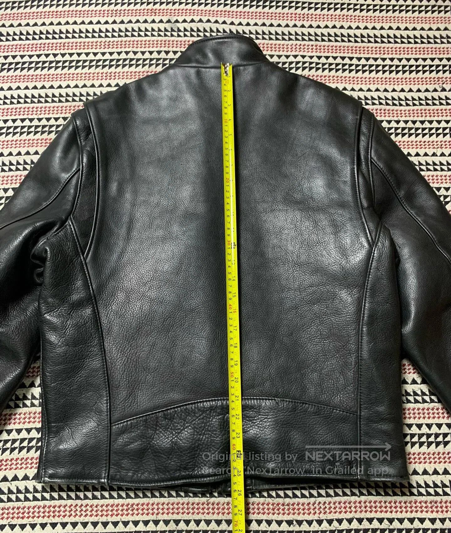 Vintage black leather jacket by U.S.MADE CO.. Size US L / EU 52-54 / 3 - 7 Thumbnail
