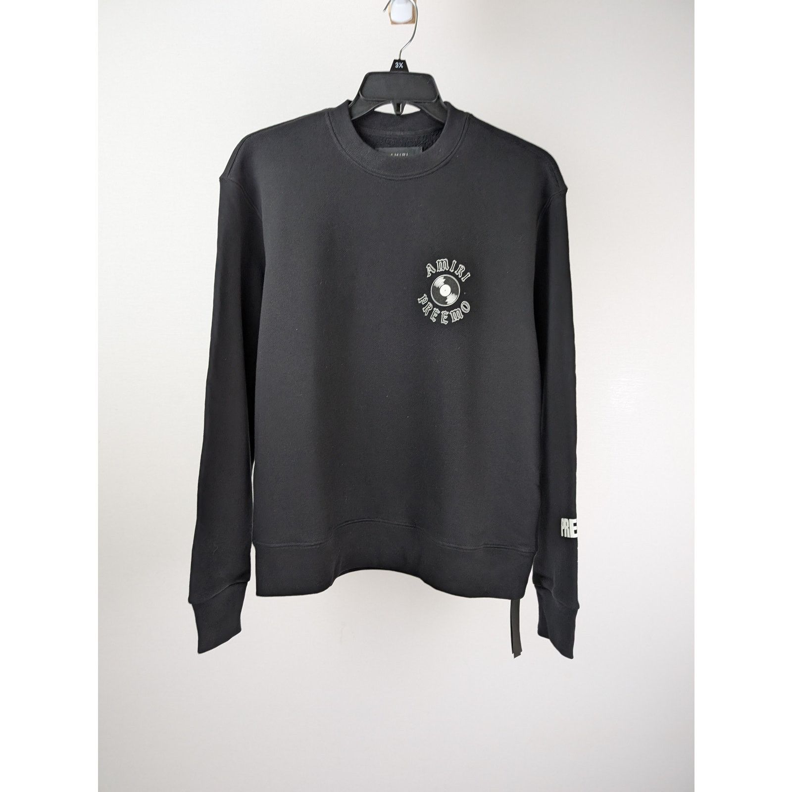 Amiri o1rshd1 Amiri Preemo Record Crewneck Sweatshirt in Black Size US M / EU 48-50 / 2 - 6 Thumbnail