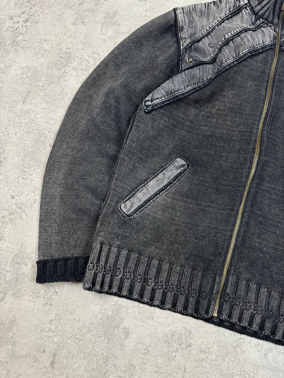 Diesel RARE Vintage Diesel Avant Garde Knit Zip Sweater Size M Size US M / EU 48-50 / 2 - 4 Thumbnail