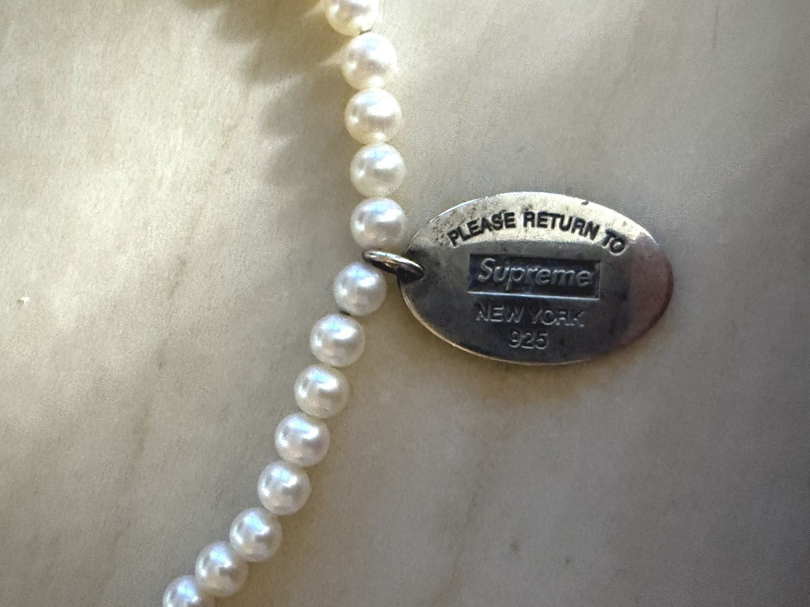 Supreme Tiffany & Co. Return to Tiffany Oval Pearl Necklace
