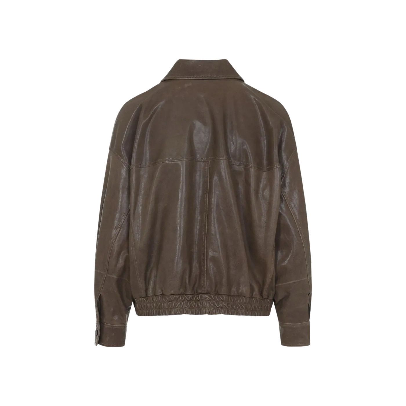 Brunello Cucinelli BRUNELLO CUCINELLI Summer Torba Leather Jacket New & Authent Size S / US 4 / IT 40 - 2 Thumbnail