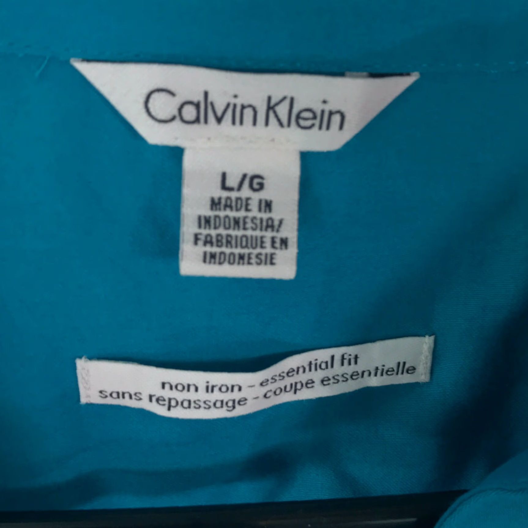 Calvin Klein Vintage Calvin Klein Women's Shirt L Blue Solid Essential Fit Long Sleeves Casual Size L / US 10 / IT 46 - 5 Thumbnail