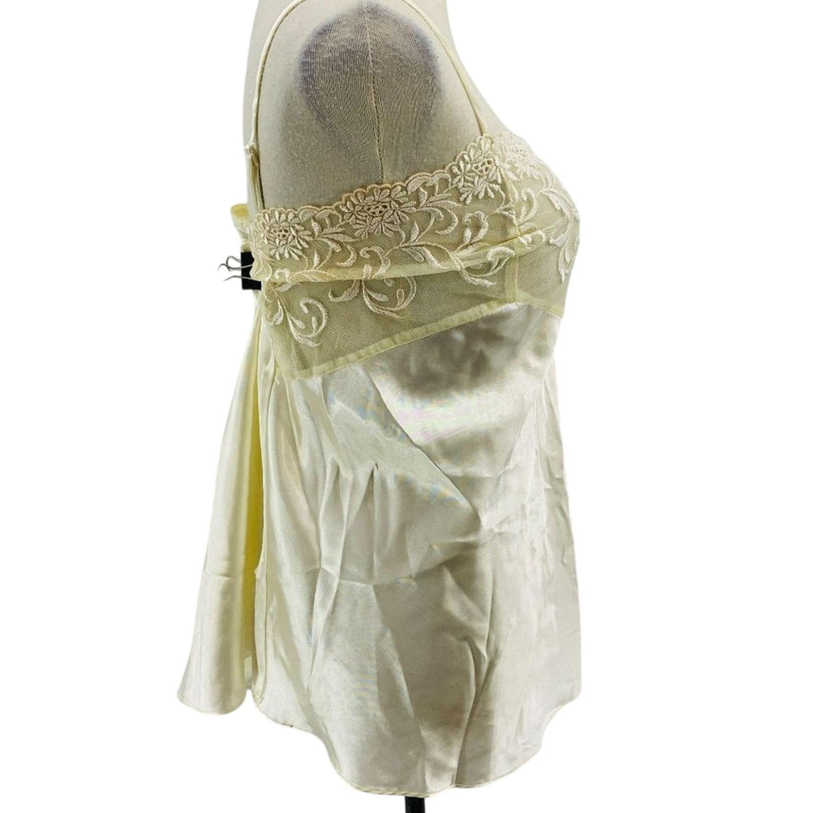 Vintage Vintage Woman Within Camisole Ivory Satin Lace Size 52 Size ONE SIZE - 6 Thumbnail
