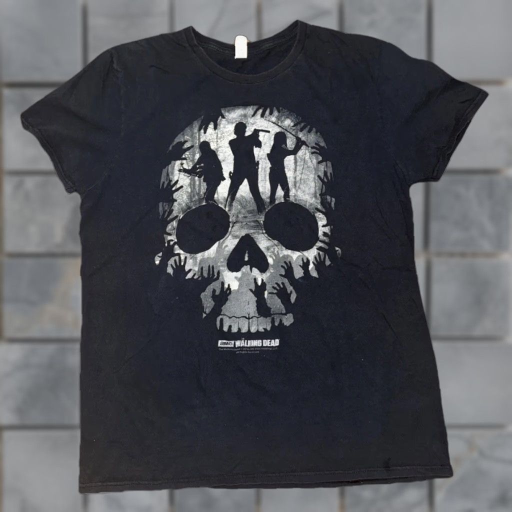 OAMC Walking Dead AMC T-Shirt Black Men’s Large Short Sleeve Graphic Print Zombie Skull 2016 Horror Movie TV Merch Mens Size US L / EU 52-54 / 3 - 1 Thumbnail