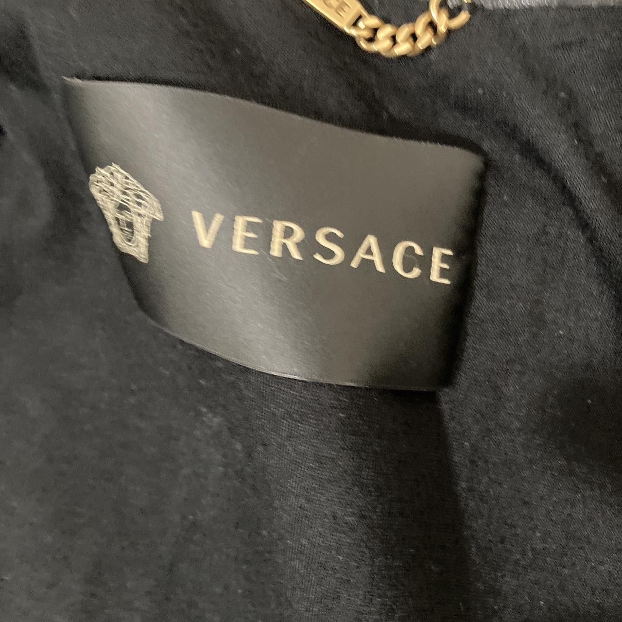 Versace versace black leather jersey panel motorcycle biker jacket Size S / US 4 / IT 40 - 4 Thumbnail