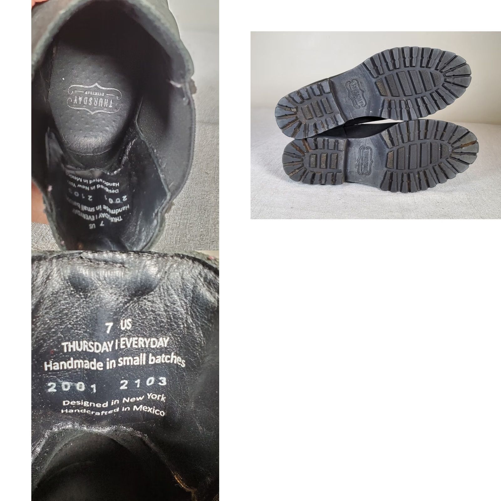 Thursday Boot Company Thursday Boot Co. Legend Chelsea Black Matte Leather Lug Sole Womens US 7 Size US 7 / IT 37 - 9 Thumbnail