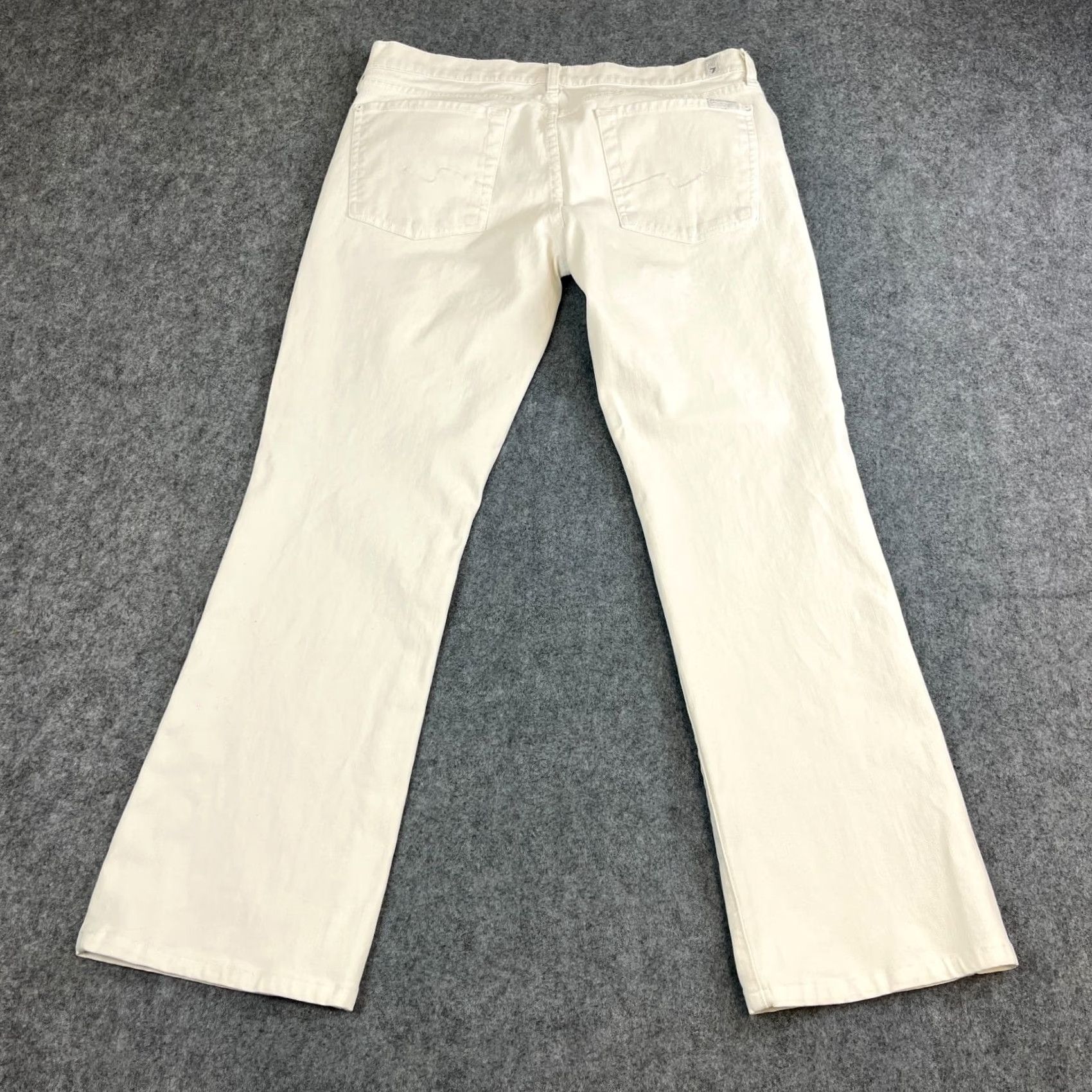 7 For All Mankind 7 For All Mankind Womens Jeans Bootcut 32 28 UK 12 Low Rise White USA Made Jeans Size 34" / US 12 / IT 48 - 2 Thumbnail