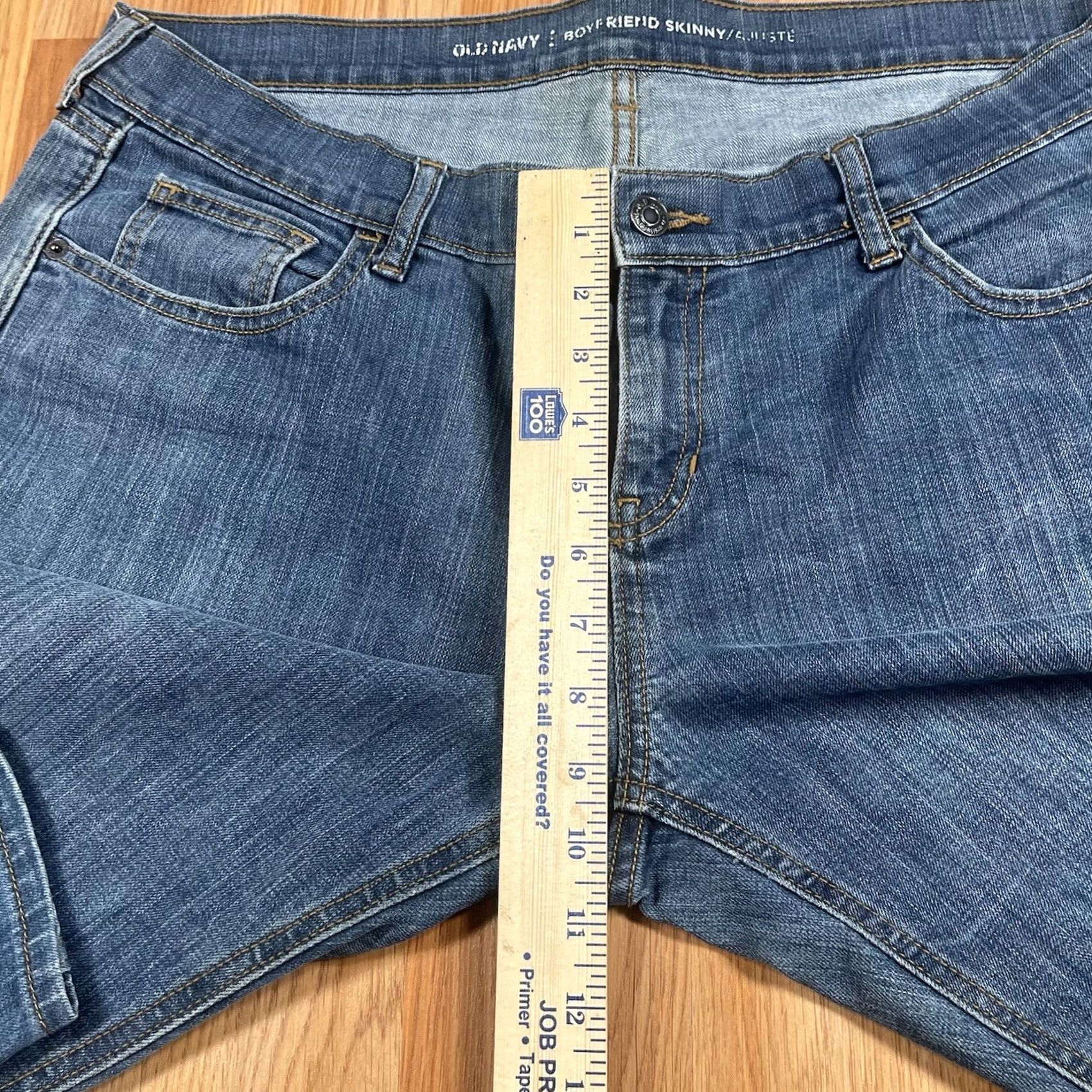 Old Navy Old Navy Jeans Womens 14 Boyfriend Skinny Leg Mid Rise Stretch Blue Denim Pants Size 36" / US 14 / IT 50 - 7 Thumbnail