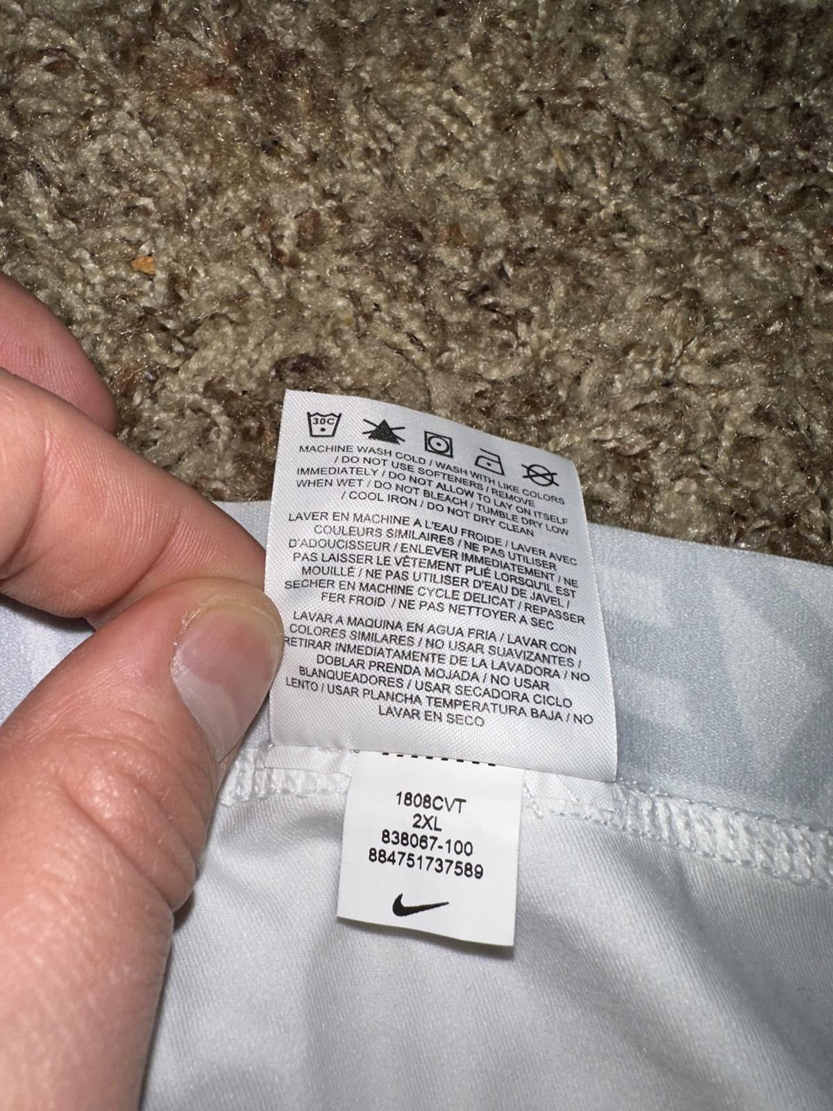 Nike Nike Pro Swoosh Logo White Lightweight Stretch Tights Training Pants Size US 40 / EU 56 - 4 Thumbnail