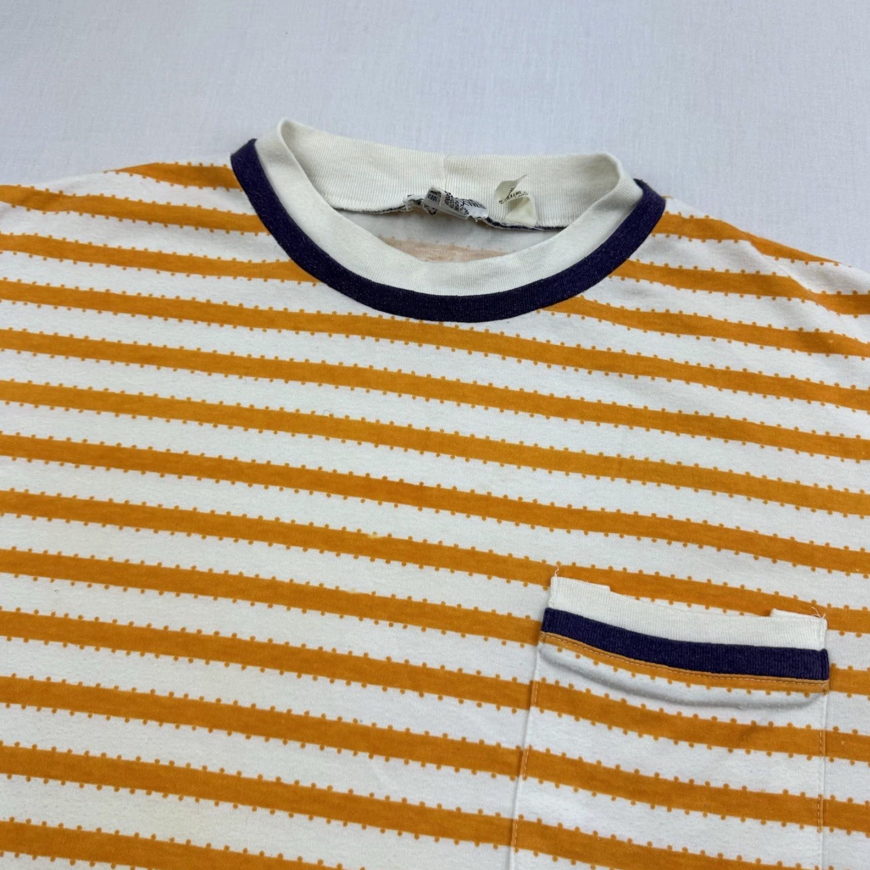 Vintage VINTAGE Jason Maxwell Shirt Womens Medium Yellow Striped 90s Crew Neck Short Sleeve Mens? Womens Size M / US 6-8 / IT 42-44 - 2 Thumbnail