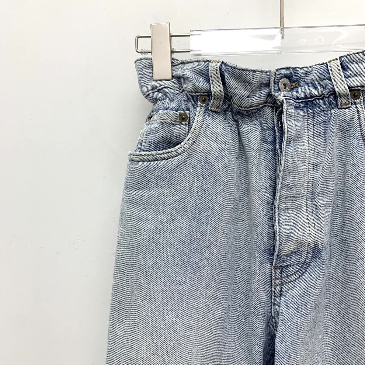 Miu Miu Miu Miu Light Blue Bud Waist Cotton Denim Pants K26WX Size 25" / US 0 / IT 36 - 3 Thumbnail