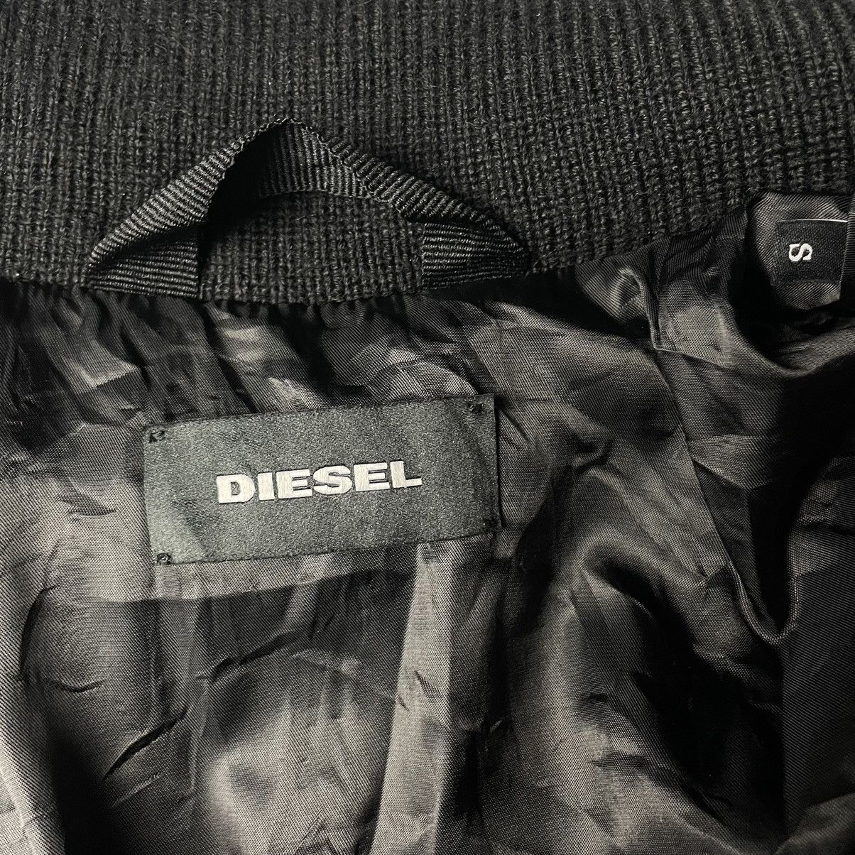 Diesel DIESEL FLEECE + LEATHER FULL ZIP BOMBER JACKET Size US S / EU 44-46 / 1 - 12 Thumbnail