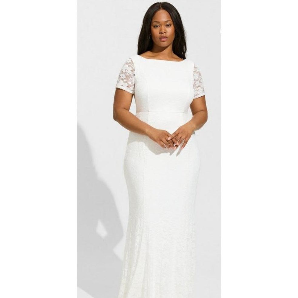 Other Plus Sz 18 Everafter for TORRID Ivory Lace Wedding Gown NWT Size XXL / US 16-18 / IT 52-54 - 1 Thumbnail