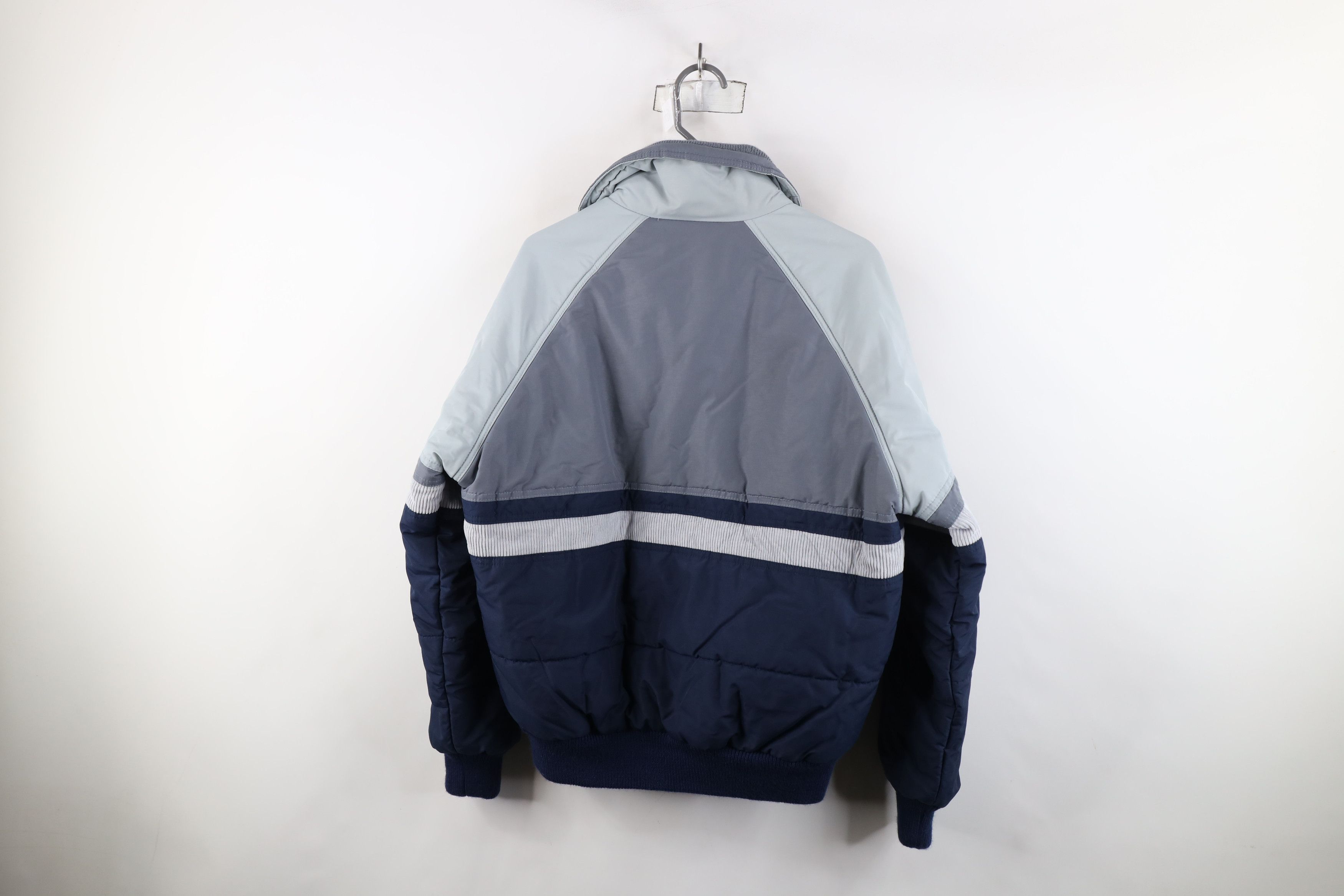 Vintage Vintage 80s 90s Streetwear Block Corduroy Trim Puffer Jacket Size US M / EU 48-50 / 2 - 13 Thumbnail