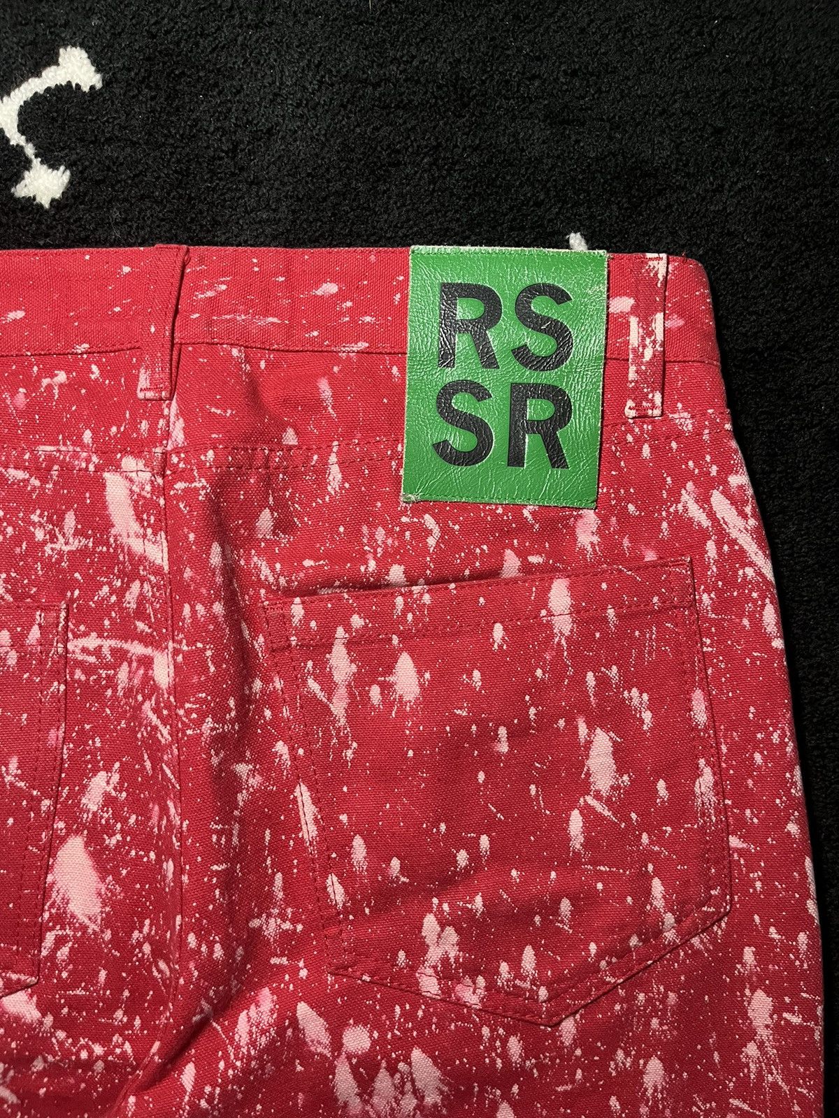 Raf Simons × Sterling Ruby NFS RAF SIMONS X STERLING RUBY FW14 RED BLEACH DEMIM JEANS Size US 32 / EU 48 - 4 Thumbnail
