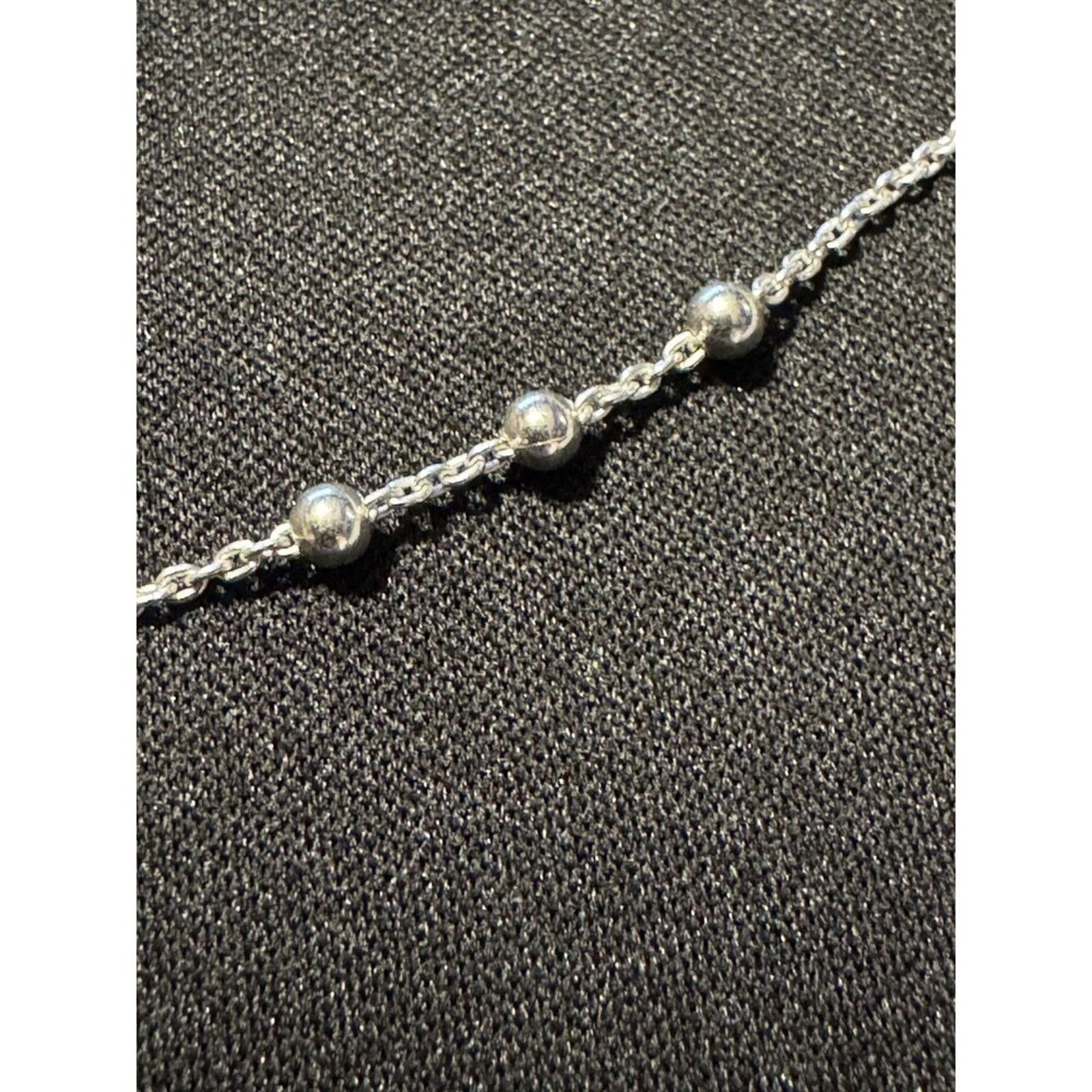 Other JCM 925 Silver Ball Bead Stationed Necklace 19 in Teal Pouch Size ONE SIZE - 3 Thumbnail