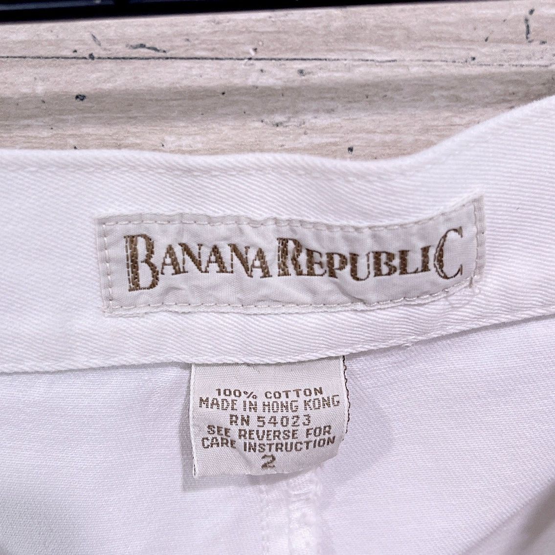 Banana Republic × Vintage BANANA REPUBLIC Vintage Safari Shorts White Womens 2 Size 26" / US 2 / IT 38 - 5 Thumbnail