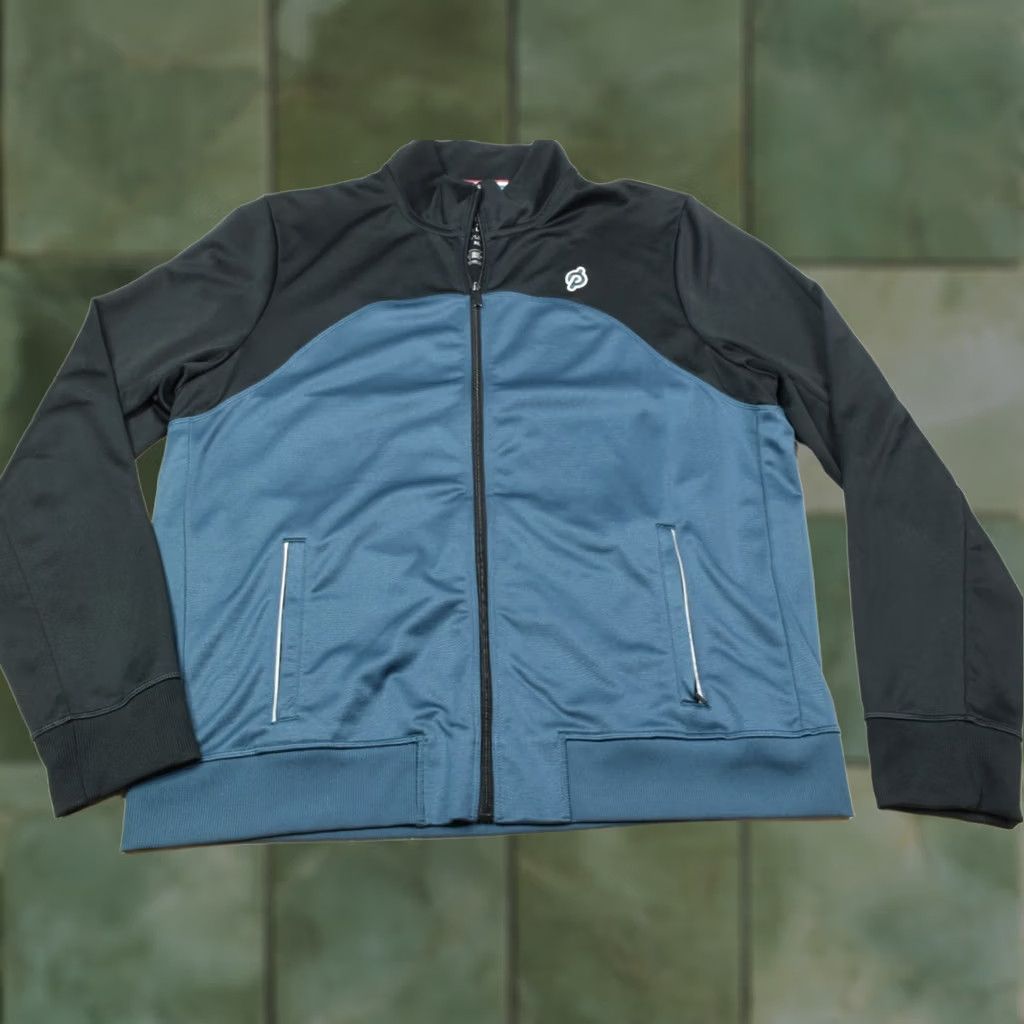 Vintage FourLaps x Peloton Track Jacket Mens XL Blue Black Long Sleeve Full-Zip Activewear Size US XL / EU 56 / 4 - 1 Thumbnail