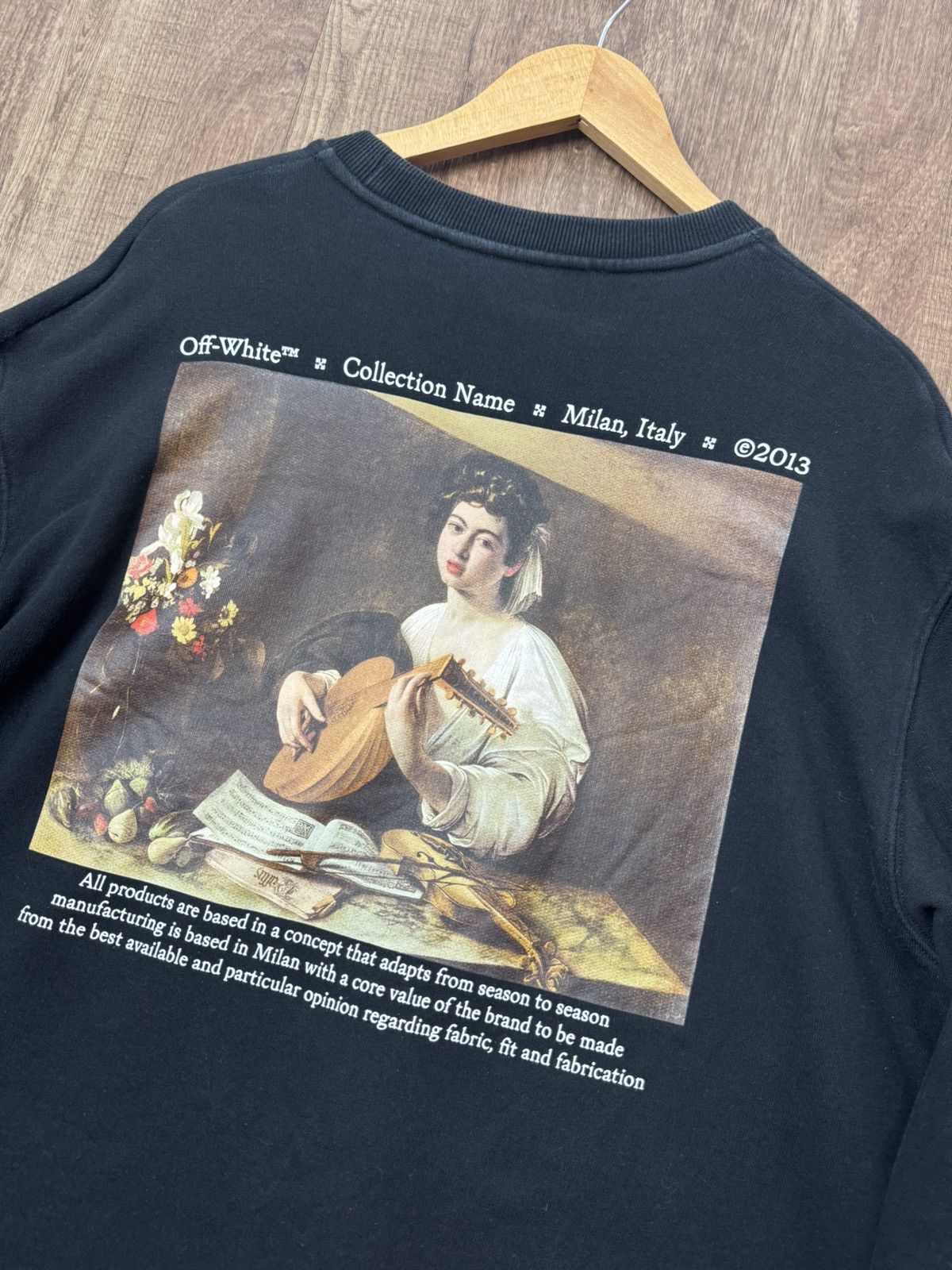 Off-White OFF WHITE CARAVAGGIO LUTE SLIM CREWNECK Size US XL / EU 56 / 4 - 1 Thumbnail